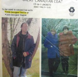 289 MACPHEE GREAT CANADIAN 3-IN-1 JACKET,COAT PATTERN 32-46''